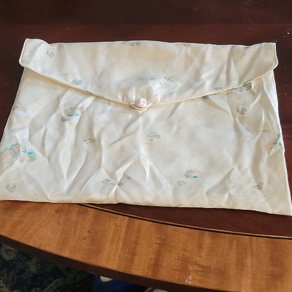 SILK FLORAL KIMONO BAG - Picture 1 of 4